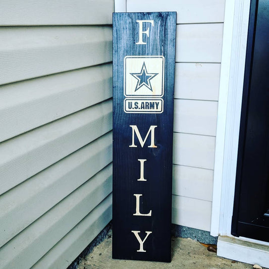 Army Family Entrance Sign - 36" and 48" Tall