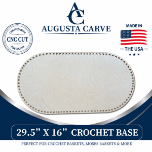 Yarnth3ory Wooden Basket Base for Crochet - 29.5" x16"