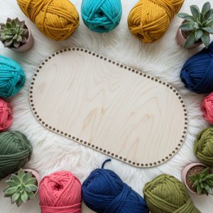 Yarnth3ory Wooden Basket Base for Crochet - 29.5" x16"