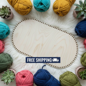 Yarnth3ory Wooden Basket Base for Crochet - 29.5" x16"