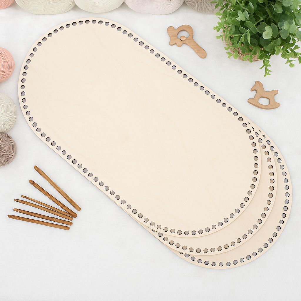 Yarn Th3ory patterns Wooden Moses Basket Base for Crochet - Image 3