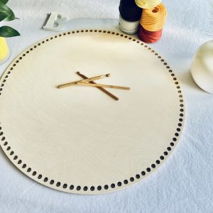 Large 50 cm (19.685") Wood Crochet Base - 1/4" Thick