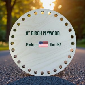Wholesale 8″ Crochet Circle Base – Birch Wood, 36 Holes (10mm)