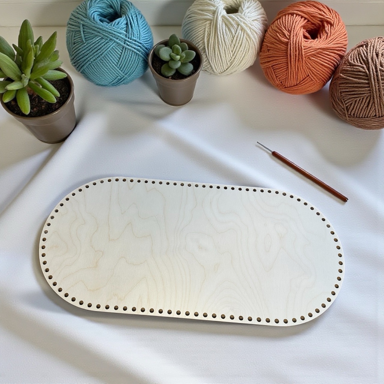 75x35cm (29.53"x13.78") Oval Wooden Basket Base - Image 2