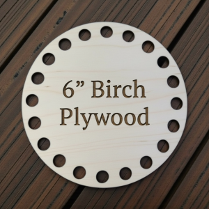 1/4″ Birch Plywood Crochet Circle 6″ Packs - 10mm holes