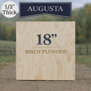 18" Birch Wood Craft Square – 1/2" Thick - 2 PACK