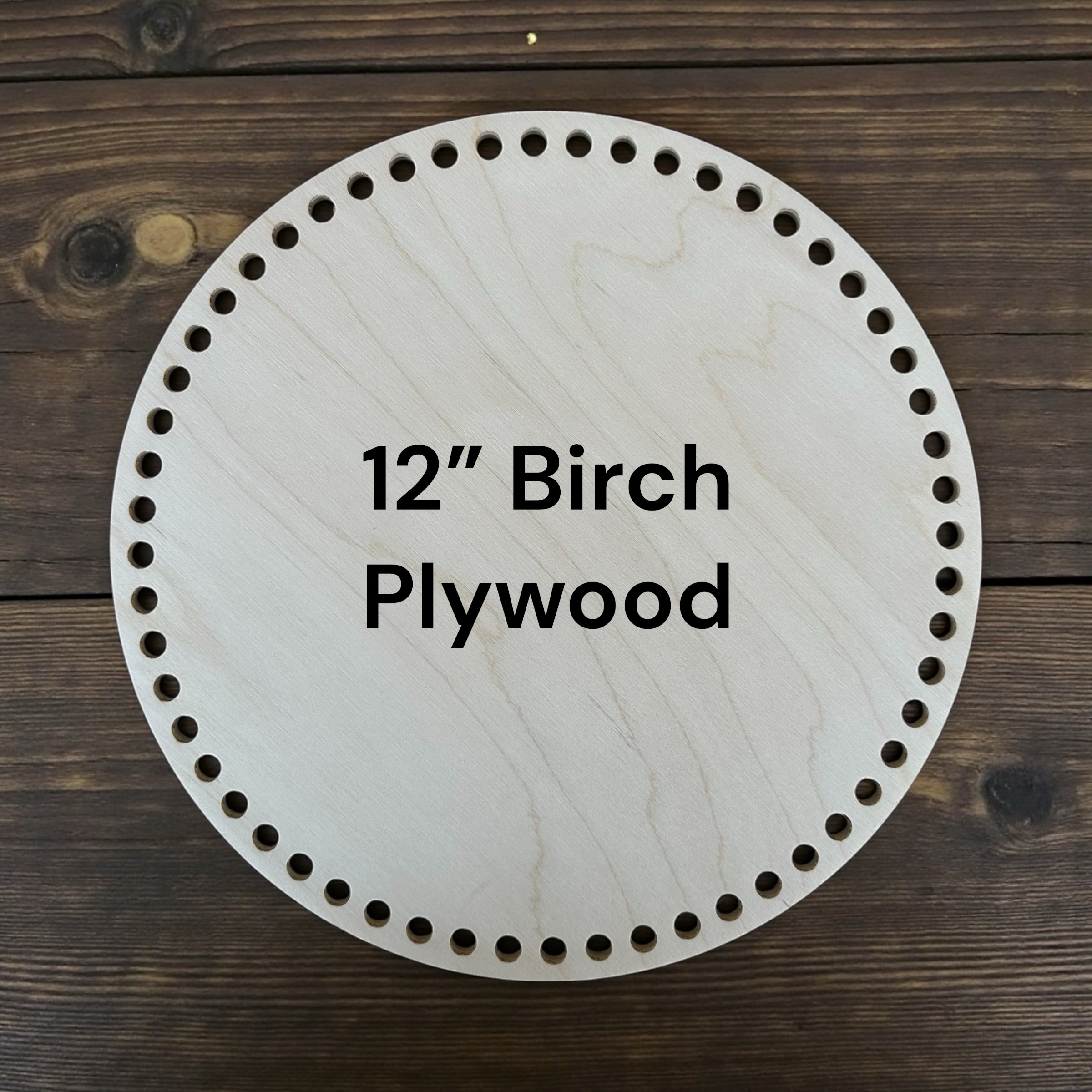 Wooden Crochet Base – 1/4″ Birch Plywood Circle (6″, 8″, 10″ or Set) - Image 5