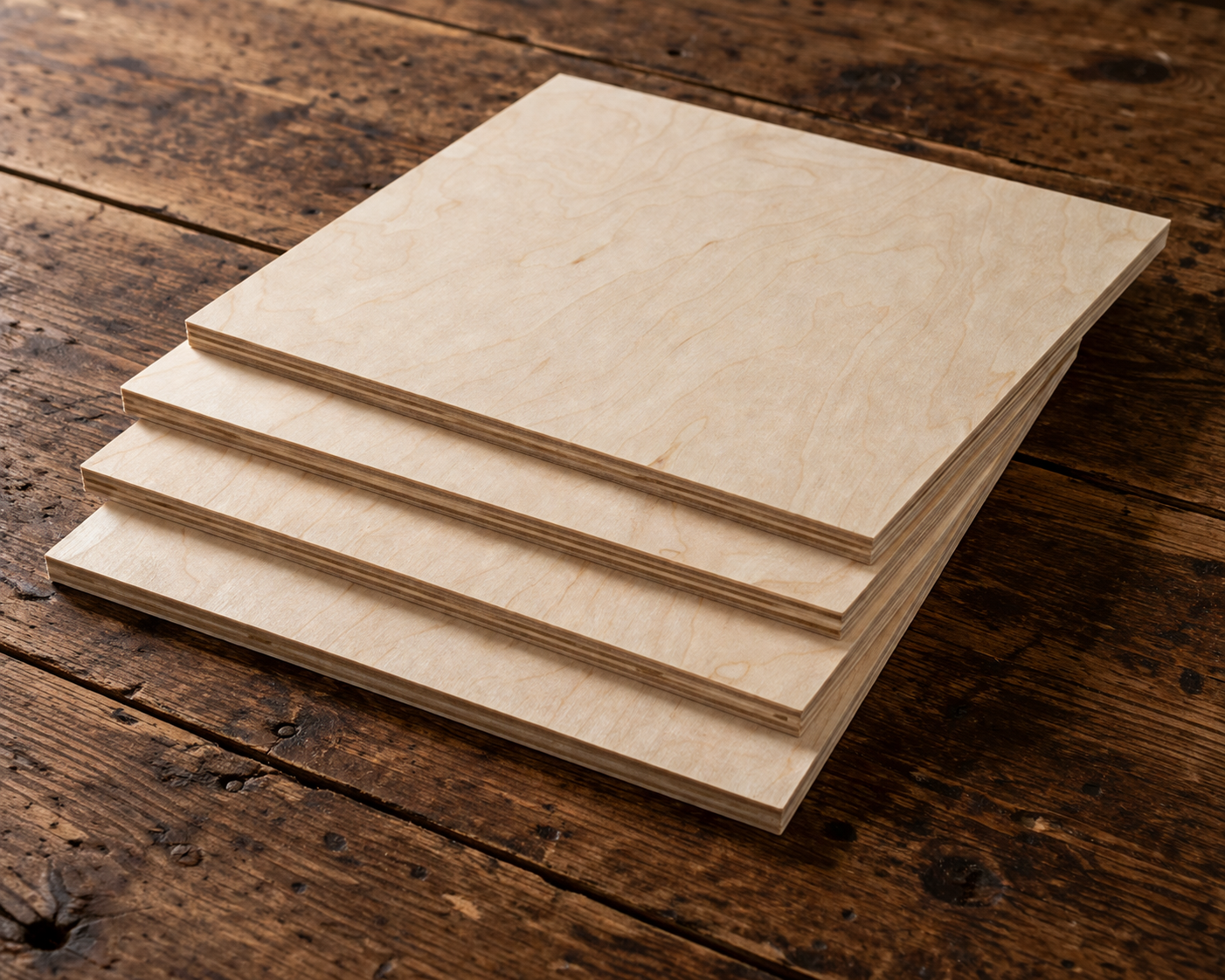 12" Birch Wood Laser Ready Craft Squares - 1/4" Thick