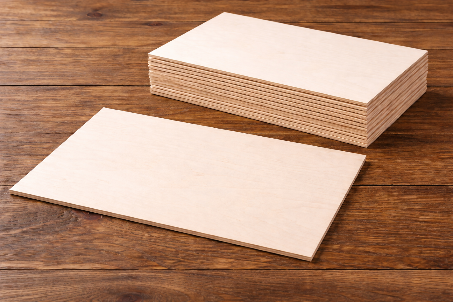 12"x18" Birch Wood Laser Ready Craft Rectangles - 1/4" Thick
