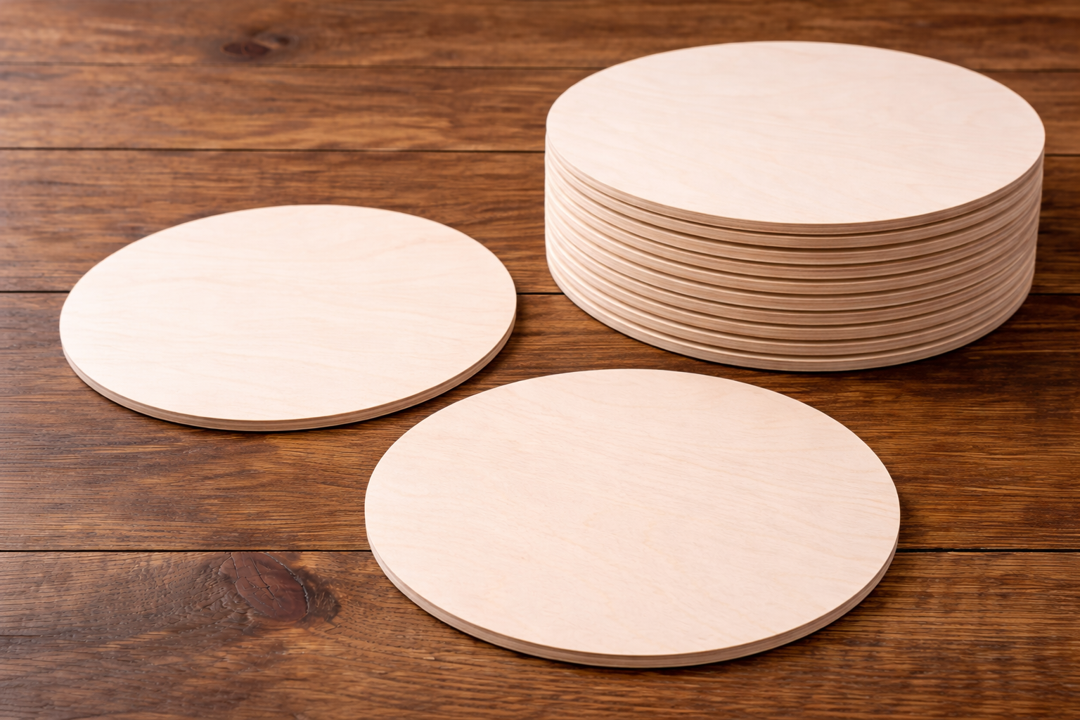 Baltic Birch 12" Laser Ready Wood Rounds - 1/4" Thick - Image 4