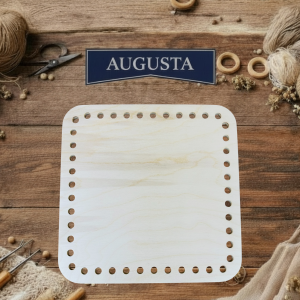 10” Square Birch Crochet Basket Base