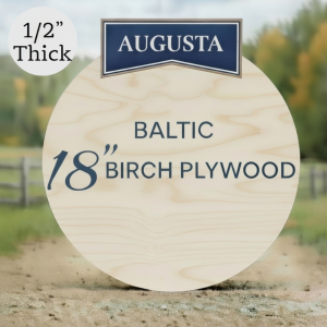 18” Wood Craft Circles - 12 Pack - 1/2” Thick Birch Plywood Round Blanks