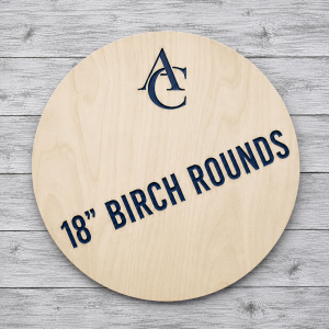 12-Pack | 18" Birch Wood Rounds | 1/2" Thick