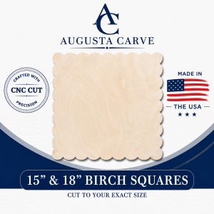 Scalloped Craft Squares (1/4" Birch)