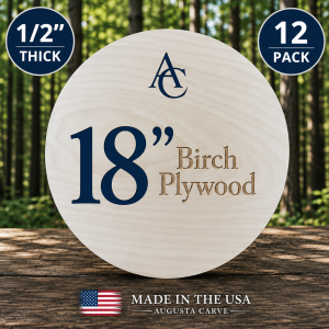 12-Pack | 18" Birch Wood Rounds | 1/2" Thick