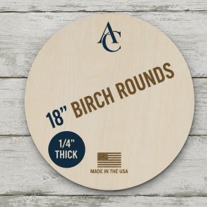 10-Pack | 18" Birch Wood Rounds | 1/4" Thick