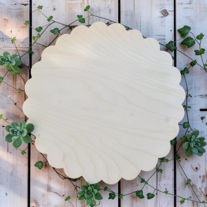 Wood Scallop Circle | Premium Baltic Birch Craft Blank | 15" & 18" | Made in USA