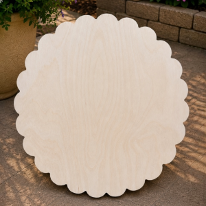 Scalloped Circle Wood Blanks – (1/4" Birch)