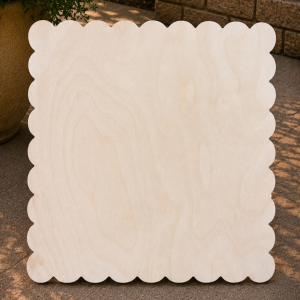Scalloped Craft Squares (1/4" Birch)