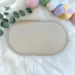 Large Moses Basket Wooden Base – (70x 40cm) 27.5”x15.75” with 10mm Holes
