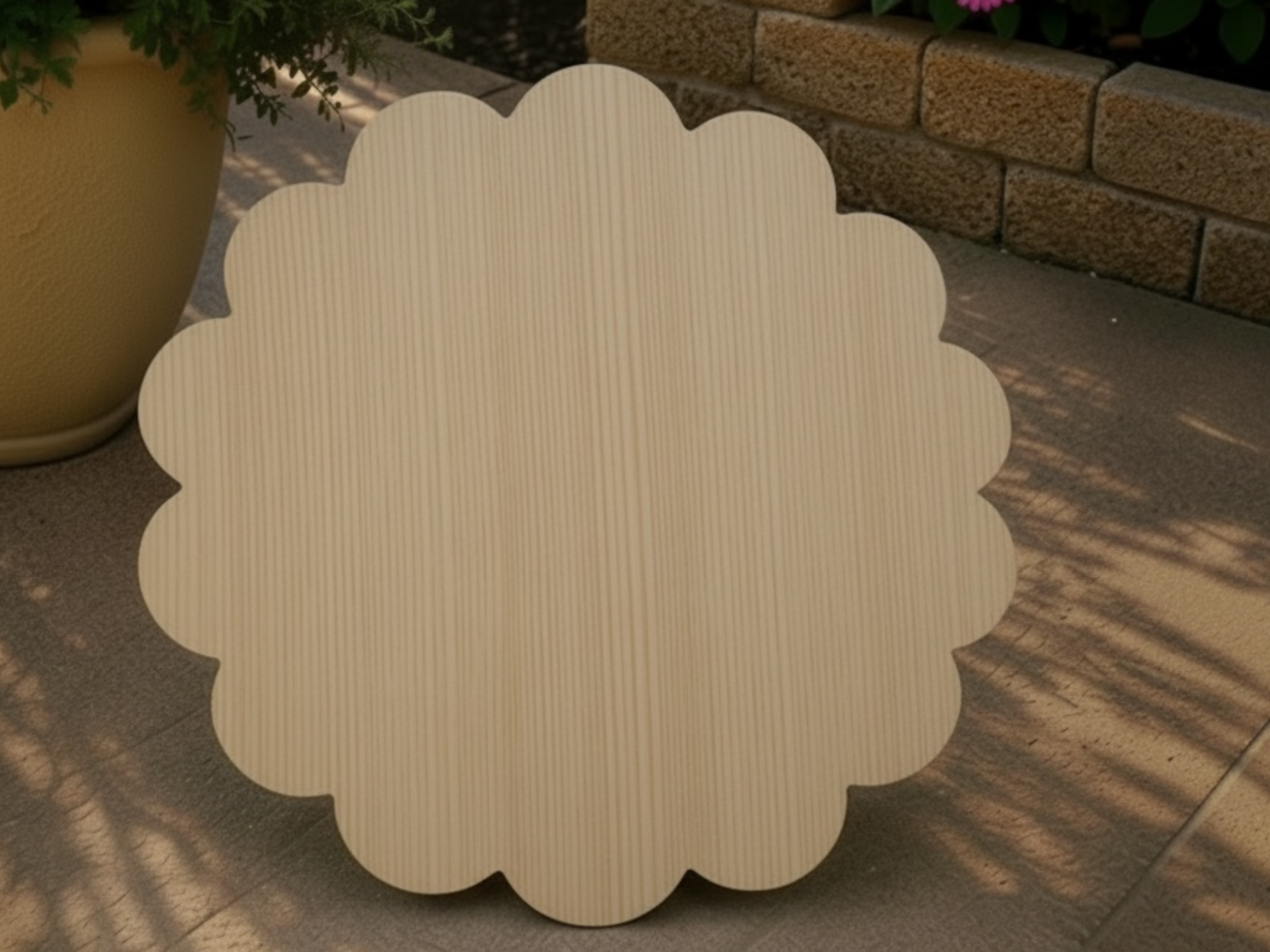 Scalloped Circle Wood Blanks – Version 2 (1/4" Birch)