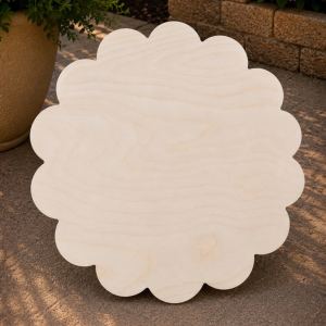 Scalloped Circle Wood Blanks – Version 2 (1/4" Birch)