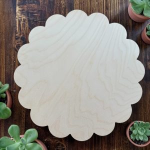 Wood Scallop Circle | Premium Baltic Birch Craft Blank | 15" & 18" | Made in USA