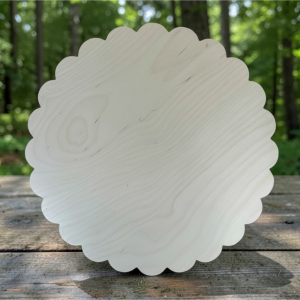 Wood Scallop Circle | 1/2″ Birch Craft Blank | 15″ & 18″