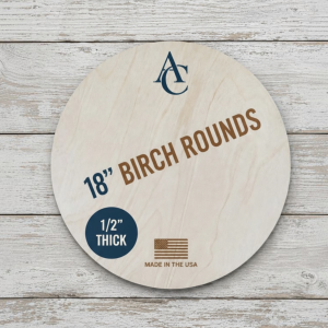 12-Pack | 18" Birch Wood Rounds | 1/2" Thick