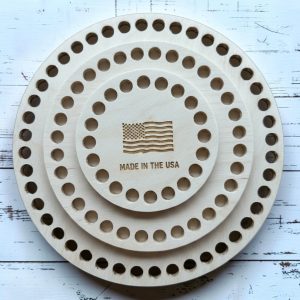 Crochet Basket Base | 4", 6" & 8" Premium Baltic Birch Wooden Basket Bottom | 10mm Holes | Made in USA