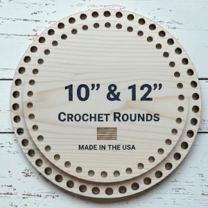Large Crochet Basket Base | 10" & 12" Premium Baltic Birch Wooden Basket Bottom | 10mm Holes | Made in USA