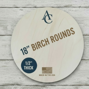 12-Pack | 18" Birch Wood Rounds | 1/2" Thick