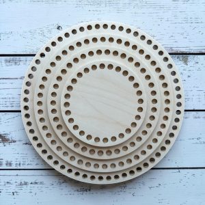 Crochet Basket Base | 6", 8", 10", and 12" Premium Baltic Birch Wooden Basket Bottom | 10mm Holes | Made in USA
