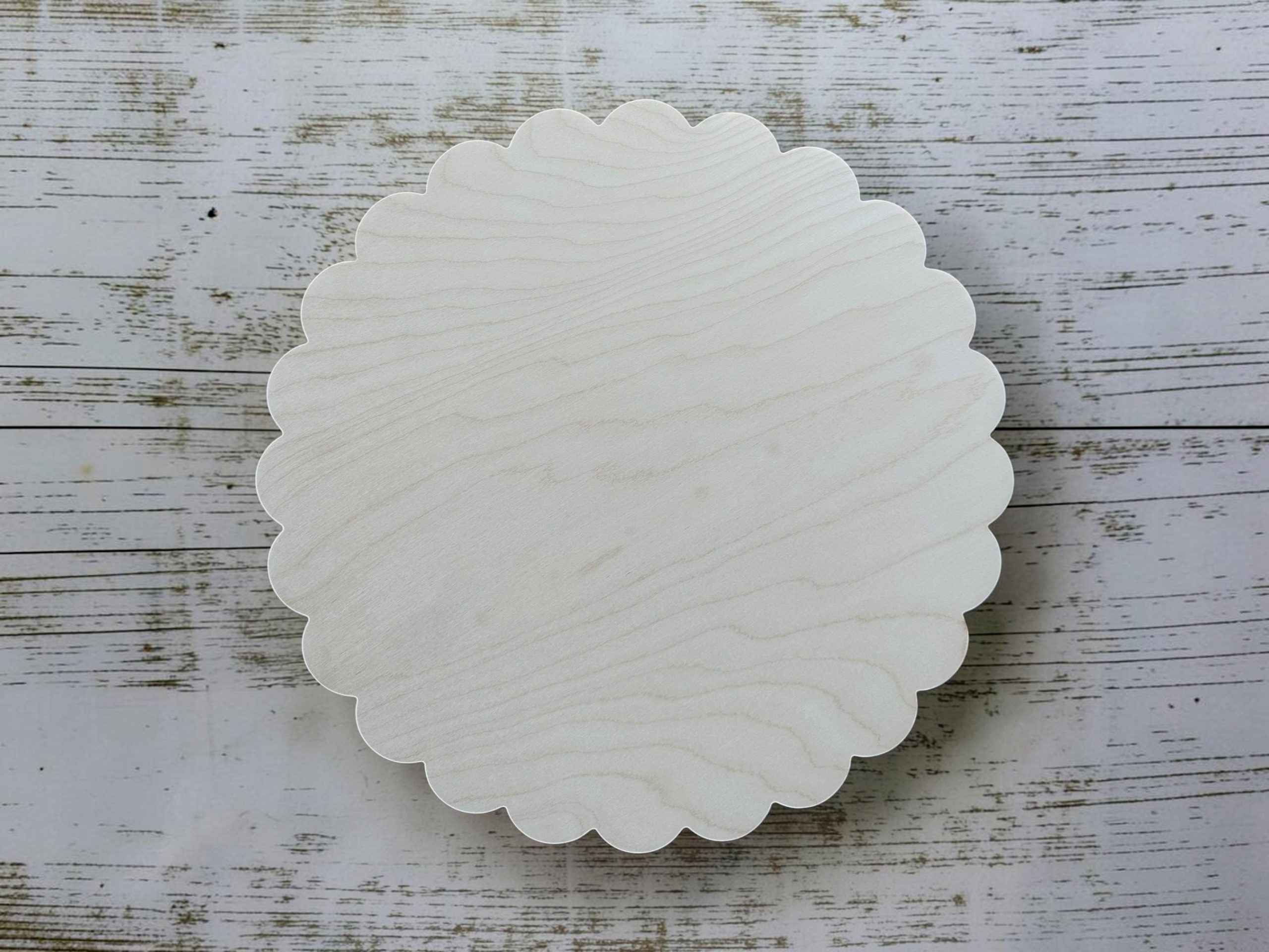 Scallop Circles | 1/4" Birch Craft Blanks - Version 1 | Made in USA