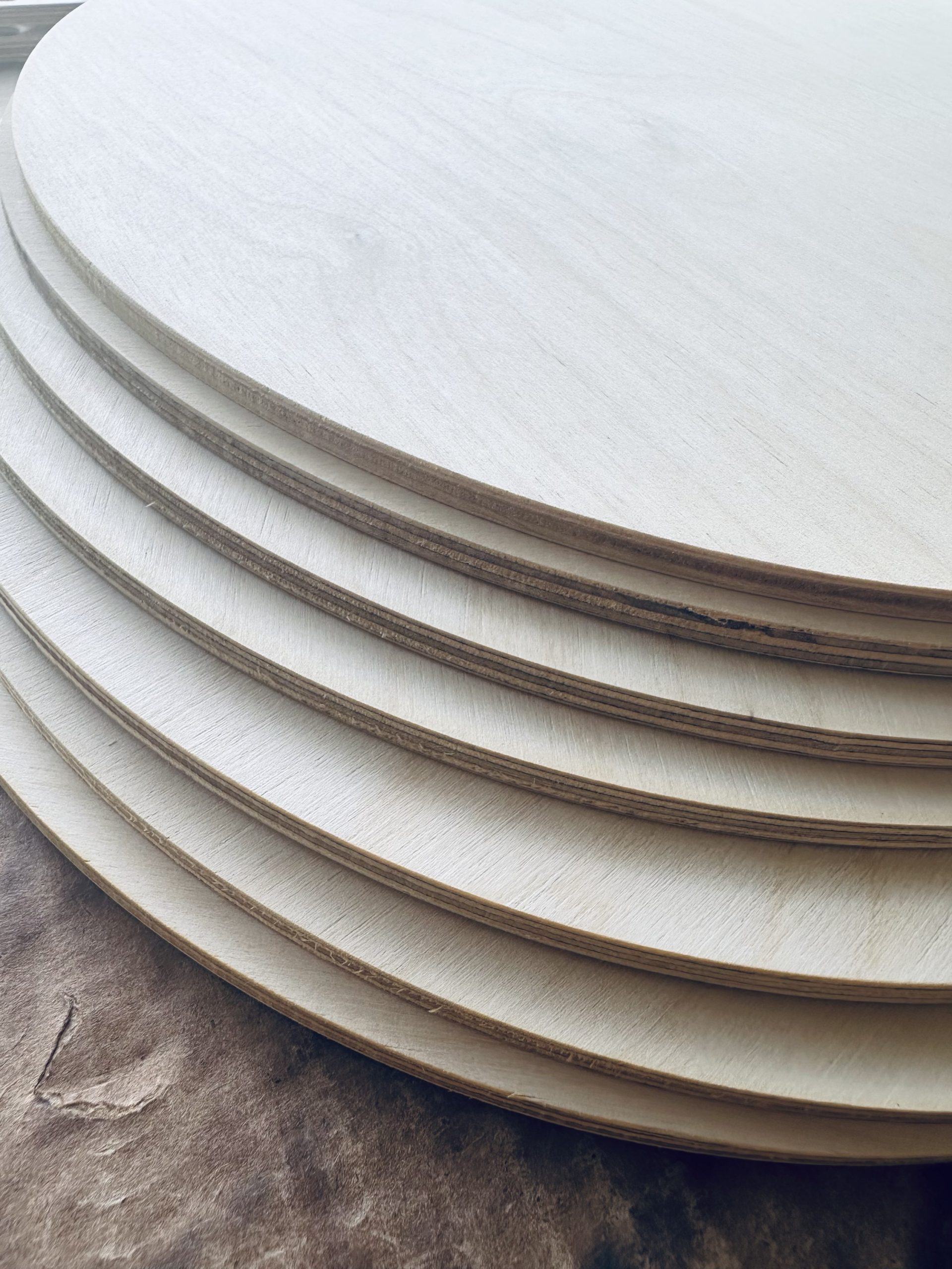 12-Pack | 15" Birch Wood Rounds | 1/4" Thick - Image 2