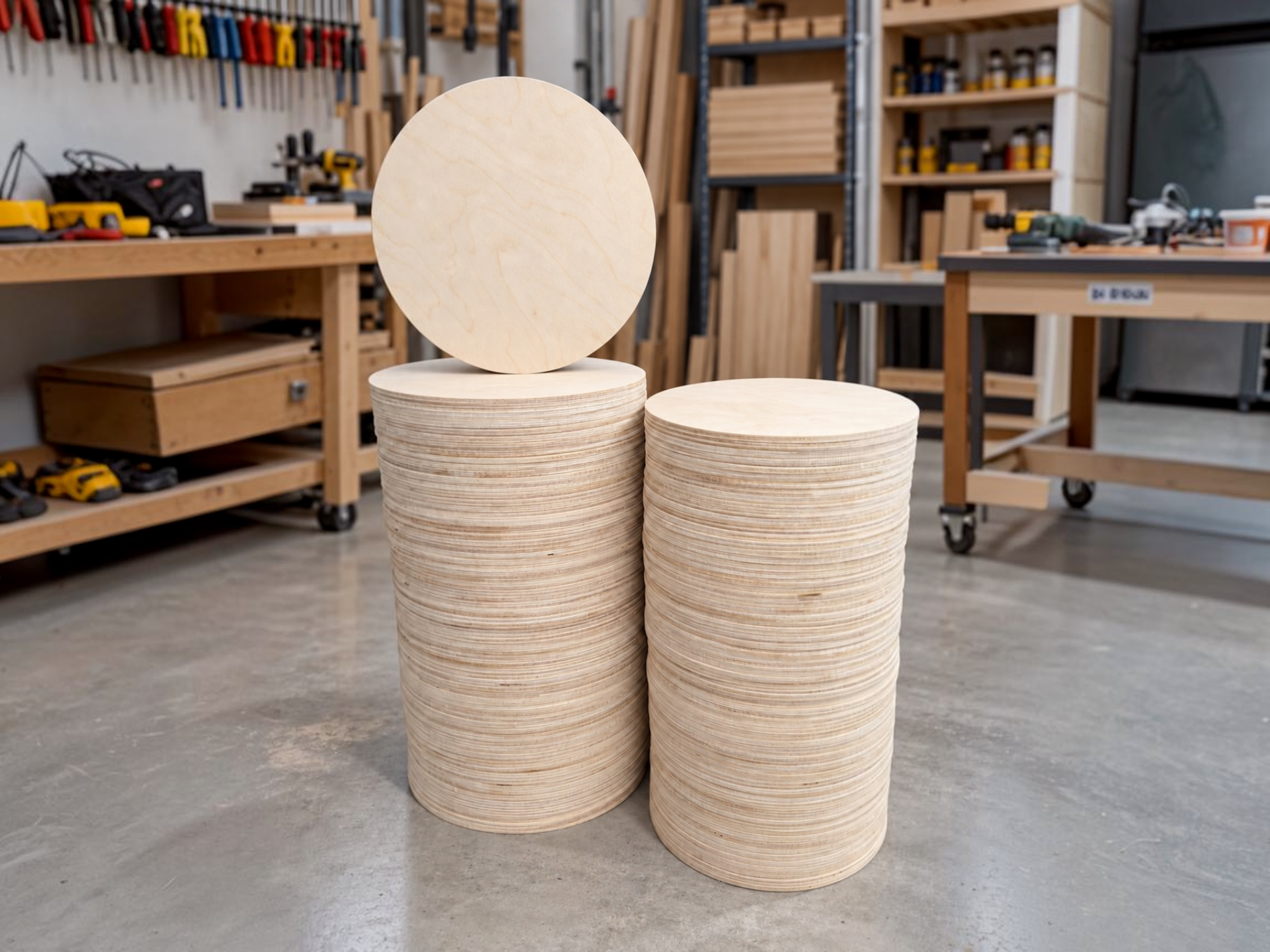 18" Birch Wood Rounds – 1/2" Thick - Craft Ready - Image 3