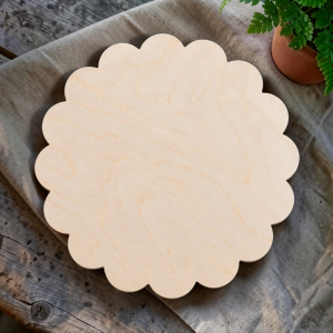 Scallop Circle Wood Blanks - Version 1 | 18" | 1/2" Birch