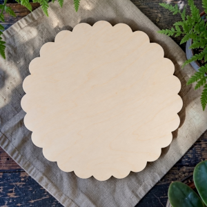 Scallop Circle Wood Blank - Version 2 | 18" | 1/2" Premium Birch