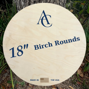 18" Birch Wood Rounds – 1/2" Thick - Craft Ready