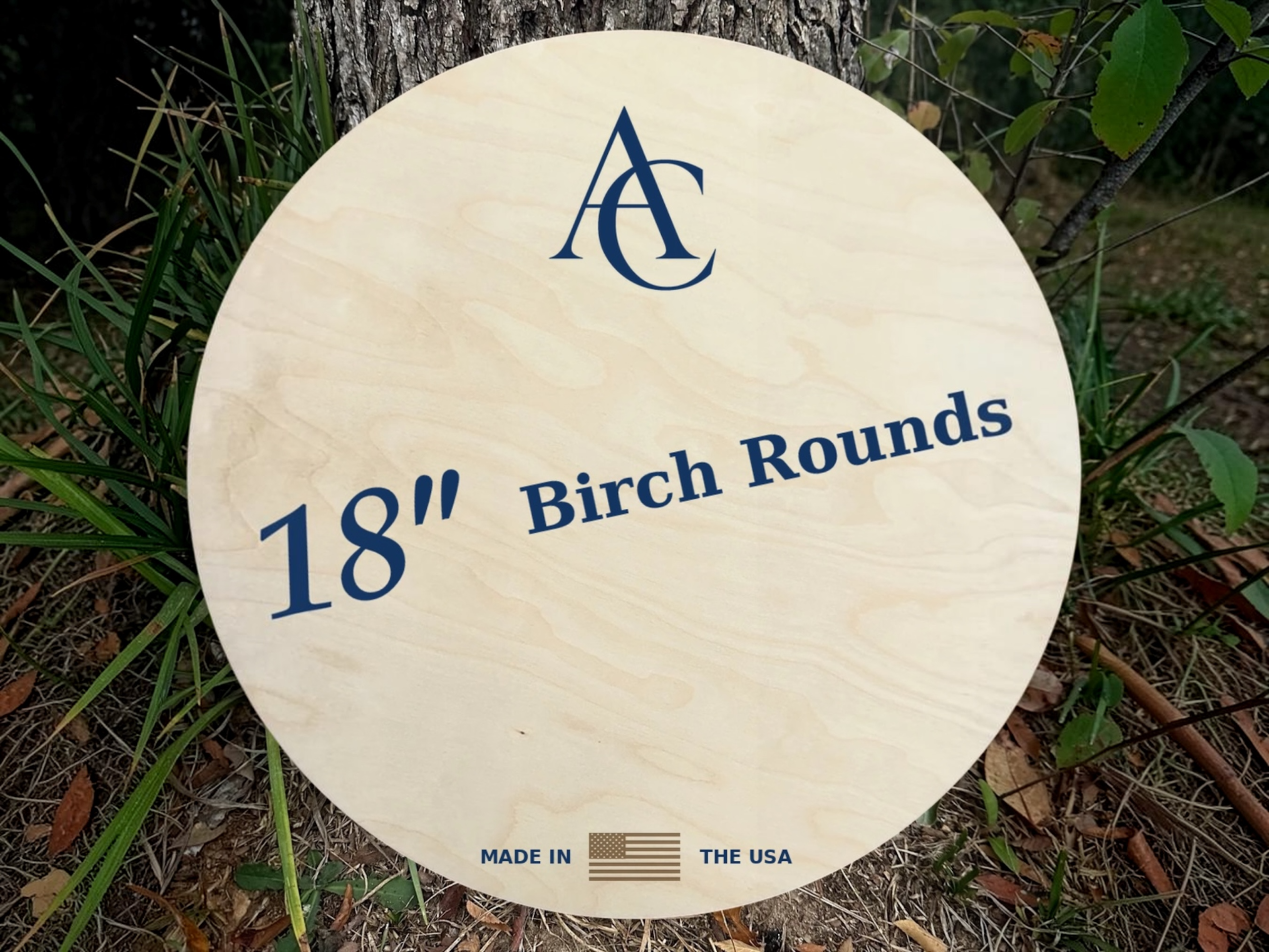 18" Birch Wood Rounds – 1/2" Thick - Craft Ready