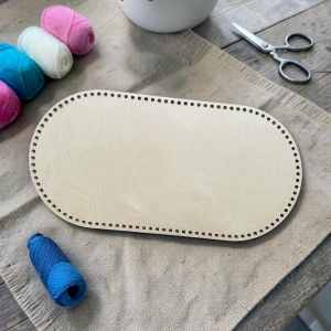 70x35cm Crochet Basket Base with 102 holes