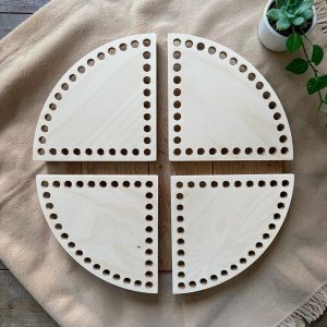 Corner Basket Base | Wooden Crochet Base | 6" or 8" | 10mm Holes