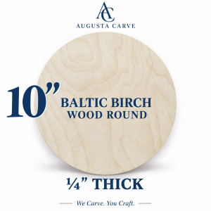 10 Inch Craft Round – 1/4″ Thick Wood Circle