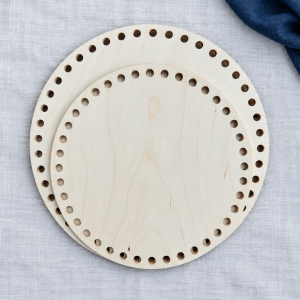 Crochet Basket Bases | 10" & 12" Premium Baltic Birch Basket Bottoms | 10mm Holes | Made in USA