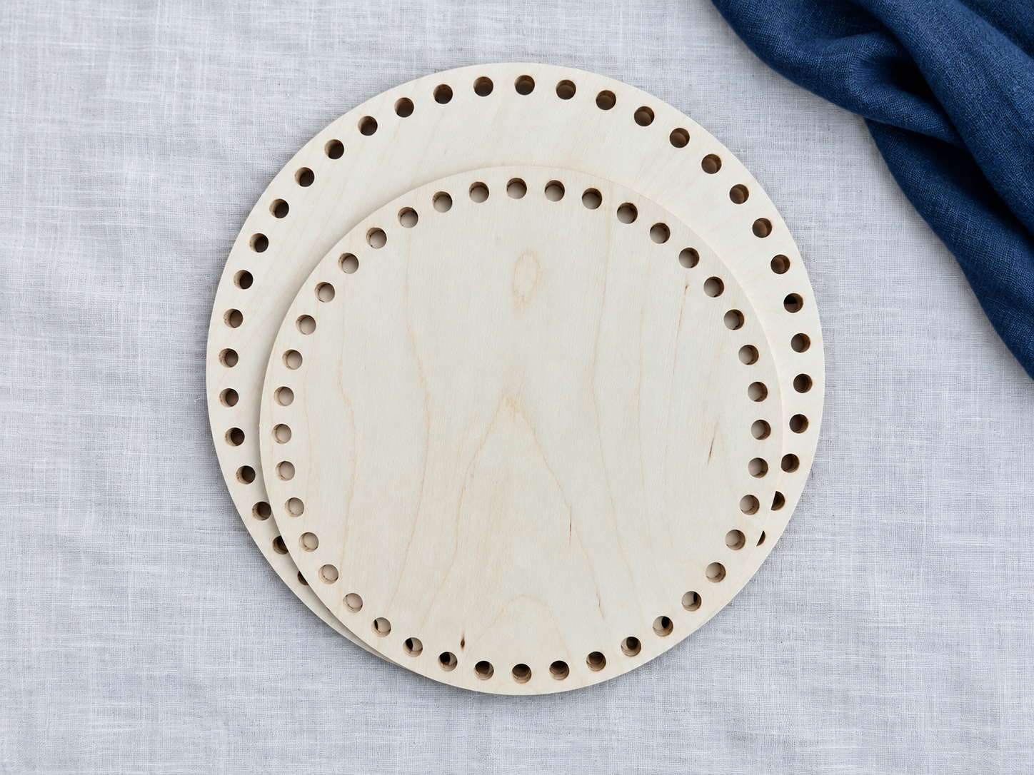 Crochet Basket Bases | 10" & 12" Premium Baltic Birch Basket Bottoms | 10mm Holes | Made in USA