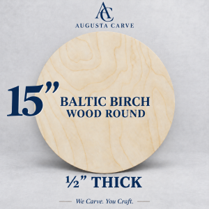 15 Inch Baltic Birch Craft Round – 1/2″ Thick