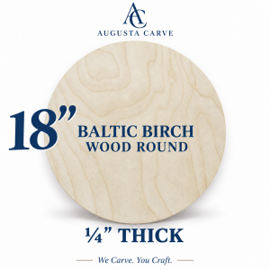 18 Inch Baltic Birch Craft Round – 1/4″ Thick