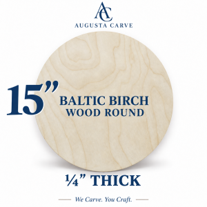 15 Inch Baltic Birch Craft Round – 1/4″ Thick