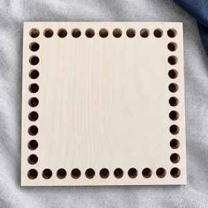 Square Wooden Crochet Basket Base | 6x6 Inches | 10mm Holes