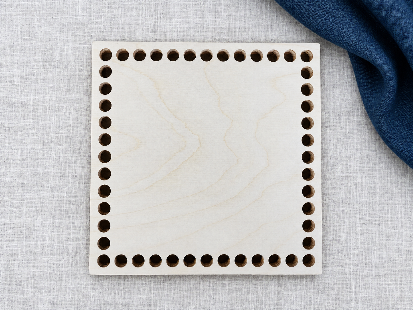 Square Wooden Crochet Basket Base | 7 x 7 Inches | 10mm Holes